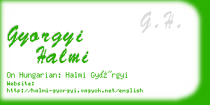 gyorgyi halmi business card